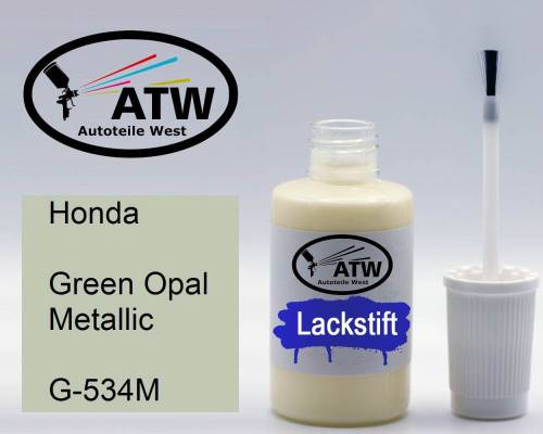 Honda, Green Opal Metallic, G-534M: 20ml Lackstift, von ATW Autoteile West.